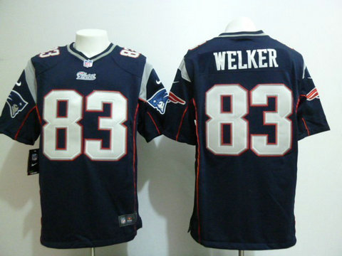 Blue Game jersey New England Patriots 83 Wes Welker